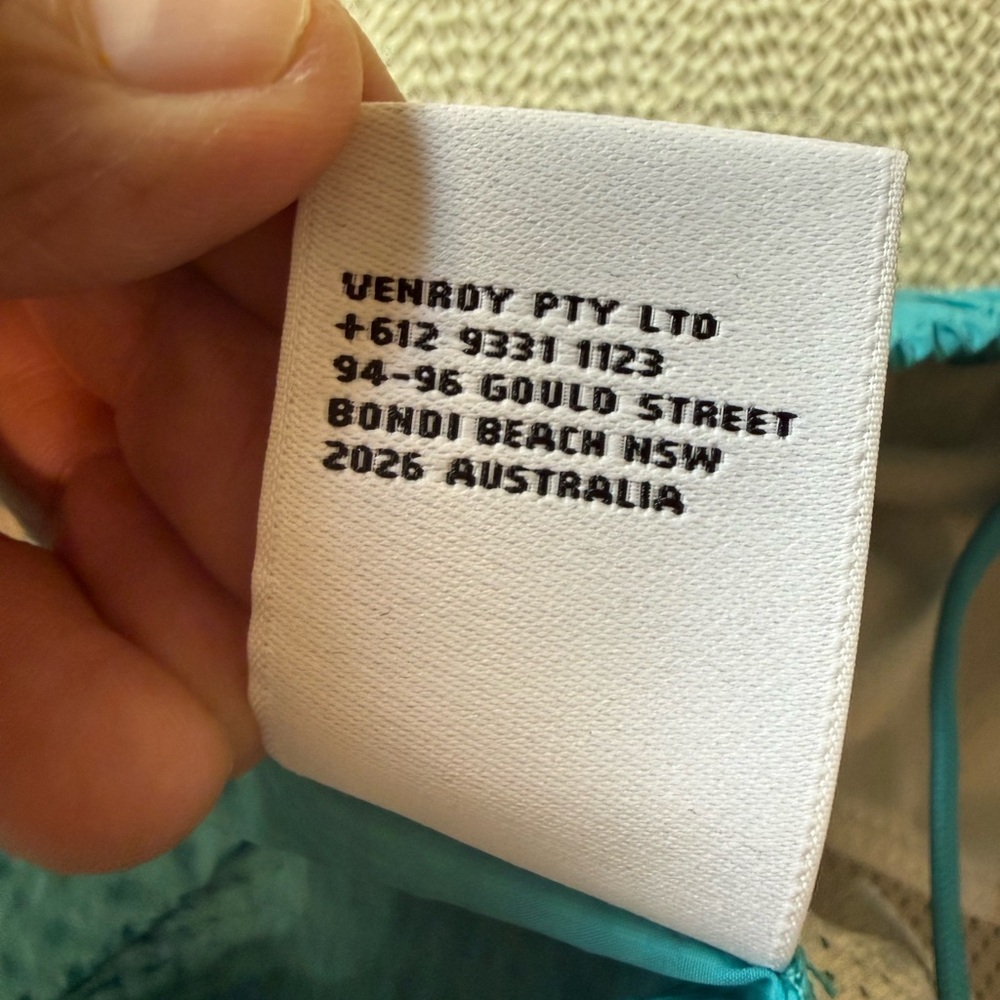 New Venroy Curved Hem Swim Men’s Short Aqua Blue L - Picture 13 of 16